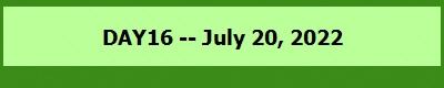 DAY16 -- July 20, 2022